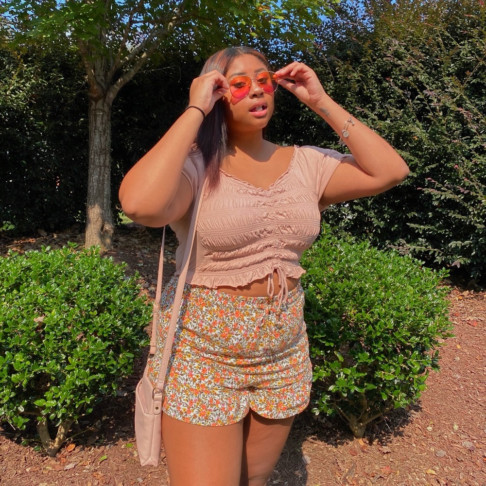Off the shoulder top and shorts set